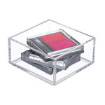 InterDesign Clarity Cosmetic Organizer for Vanity Cabinet to Hold Makeup, Beauty Products - 4" x 4" x 2", Clear