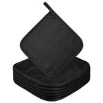 URAQT 6 Pack Face Cloths Make Up Remover, 7.87 * 7.87in Soft Microfibre Face Wipes for Reusable Makeup Remover Cloth Washable Ultra Soft Facial Cleansing Wipe Cloths (Black)