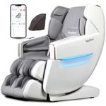 iBooMas SL Track Massage Chair, AI Voice Massage Chair Zero Gravity Full Body with Back and Leg Heating,Thai Stretching,Shortcut Key,Auto Scan,Negative Ions,Foot Rollers(White)