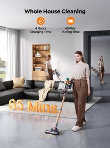 SMOTURE Cordless Vacuum Cleaner – 600W Powerful Suction