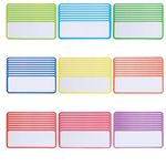 Dimeho 54 Pcs Magnetic Dry Erase Labels Reusable Strips Classroom Name Plate Tags Writable Blank Magnet Cards Erasable Fridge Memo for Refrigerator Whiteboards Locker Shelf Crafts