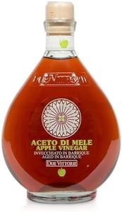 Due Vittorie Apple Vinegar - Easy to Drink Raw Apple Cider Vinegar Aged in Barrique Wine Barrels, Gourmet Vinegar for Cooking, Imported From Italy, All Natural - 16.9 fl oz / 500ml