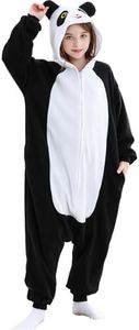 xinhauli Unisex Kids Panda Fleece Animal Onesie Pajamas - Cosplay Costume for Halloween and Home