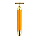 Dealsure Face Massager Machine for Facial – Electric Gold Face Massager – T-Shaped Portable Anti-Aging 24K Gold Facial Massager for Face Lifting, Wrinkle Reduction & Skin Firming
