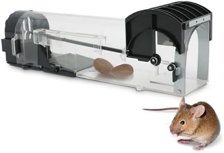 KEPLIN Humane Mouse Trap No Kill the Mice, Pets and Children Friendly Rodent Trap (1pk, Black)