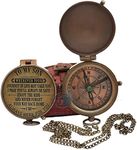 WOANIN Engraved Brass Compass Gift 