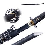 Katana Sword Real T10 Steel Clay Tempering Cold Steel Katana Japanese Katana Sharp Sword Training Katana (Forked Tail)