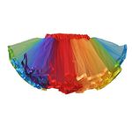 Honeystore Women's Tutu Petticoat Skirt Prom Evening Occasion Accessory Rainbow