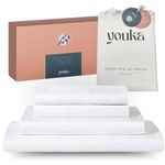 YOUKA Eucalyptus Luxury Bedding Set Double - Silky Soft, Body Cooling, Moisture Wicking, Breathable, Kind to Skin, Hypoallergenic, Sustainably Made, Natural Lyocell, Oeko-Tex® Certified