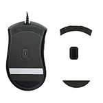 kwmobile Mouse Feet Replacement Compatible with Razer DeathAdder Elite Computer Mouse Skates Sticker - Black