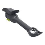Kuhn Rikon 5-in-1 Can, Jar & Bottle Opener. Self-Attaching Can Opener with Lid-Lifter for Weak Hands - 3 Year Guarantee, Gray