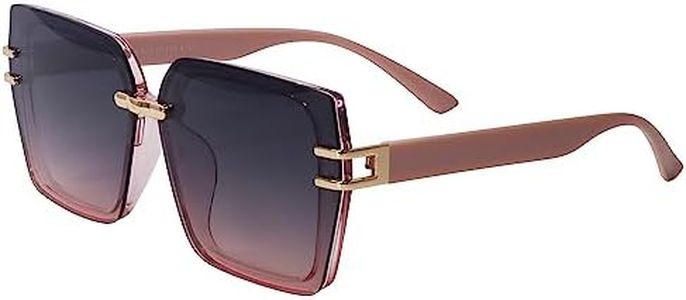 HASHTAG EYEWEAR Latest & Stylish Sunglasses for Women | Fashionable & Lightweight Eyewear, 100% UV Protected Sunglass with Maximum Clarity (Rectangular/Pink)