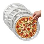 Samuel Groves 8" Aluminium Mesh Pizza Screens (4 Pack) – Heavy Duty Pizza Trays for Oven, Crisp Base (203 mm)
