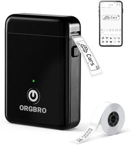 ORGBRO X1 Label Maker Machine with Tape Thermal Portable Bluetooth Label Printer for Smartphones Mini Handheld Sticker Maker with Multiple Templates for School Office Home Kitchen Organization, Black