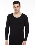 Amazon Brand - Symbol Men's Full Sleeve Thermal Top | Winter Wear | Body Warmer Vest Black L