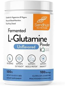 Sandhu's L-Glutamine Powder | 100 Servings, 500 Gram, 17.6 Oz., Large Size, 3 Months Supply| Made in USA | Non-GMO, Amino Acid Supplement for Muscle Support and Gut Health