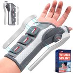 FEATOL Carpal Tunnel Wrist Brace Night Support, Wrist and Thumb Brace for Dequervain's Tenosynovitis, Tendonitis, Arthritis, Thumb Spica Splint Right Hand-Large/XLarge-Women and Men