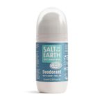 Salt of the Earth - Natural Refillable Roll On Deodorant - Unscented - Vegan Formula with Long-Lasting Protection - Made in the UK - 75ml