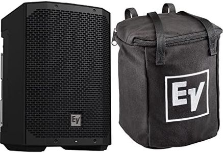 Electro-Voice EVERSE 8 8" 2-Way Battery Powered Loudspeaker with Bluetooth, Automatic Feedback Suppression, and Music Ducking, Black & Padded Tote Bag for EVERSE 8 (F.01U.399.473)