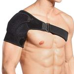 Relax Melodies Adjustable Shoulder Brace for Men & Women-Compression Shoulder Support Brace for Stability,Torn Rotator Cuff, AC Joint Pain Relief with Ice Pack Pocket, Left and Right Arm Fits