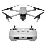 DJI Air 3 (DJI RC-N2), Drone with Medium Tele & Wide-Angle Dual Primary Cameras, 46-Min Max Flight Time, Omnidirectional Obstacle Sensing, 48MP Photos, 4K/60fps HDR Video