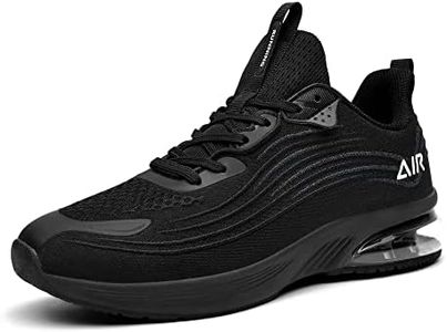 MEHOTO Mens Air Running Sneakers, Men Sport Fitness Gym Jogging Walking Lightweight Shoes, Size 7-12.5, Allblack 72, 10.5