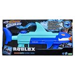 Super Soaker Nerf Super Soaker Roblox Sharkbite Water Blaster SHRK 500 Includes Code for Exclusive Virtual Item, Multi-Coloured Pump Mechanism