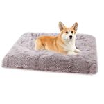 Dog Bed Crate Mattress Small - Washable Soothing Calming Puppy Mat Clearance with Anti Anxiety Relief Stress - Comfort Fluffy Cosy Improved Sleep Plush Anti-Slip Bottom Luxury Pet Cushion Cat Pad