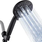 Cobbe Shower Head with Handheld High Pressure 8 Functions Shower Head Set with 59 inch Hose Bracket Tape Rubber Washers,Matte Black