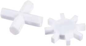 MECCANIXITY Magnetic Stirrer Mixer Stir Bar Rod Cross/Gear Shape Coating Magnet White for Laboratory 2in1 Set