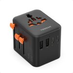 TESSAN Universal Travel Adapter, International Power Adapter with 4 USB Ports (2 USB C), Travel Plug Adaptor Worldwide for US to Europe UK France Germany Spain Ireland Australia Japan (Type C G A I)