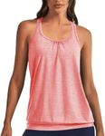 Beyove Womens Sleeveless Round Neck Loose Fit Racerback Workout Tank Top Coral