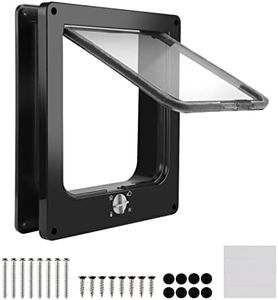 CPROSP Chatière Magnétique Intérieure Noire, Porte 22 * 19 * 5,5cm, Trappe 4 Voies d'Accès Pour Chat