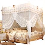 TOPINCN Mosquito Net,Luxury Princess Four Corner Post Bed Curtain Canopy Netting Mosquito Net Bedding(180 * 200 * 200)
