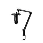 Blue Yeticaster Professional Broadcast Bundle with Yeti USB Microphone, Radius III Shockmount, Compass Boom Arm and Blue VO!CE Effects for Recording, Streaming, Gaming, Podcasting - Black