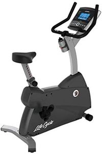 Life Fitness C1 Upright Indoor Cycling Exercise Bike with Go Console Gray