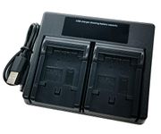 USB Dual Battery Charger for SONY NP-FV100 NP-FH100 NP-FV70 NP-FH70 NP-FH30 NP-FH50 NP-FP30 NP-FP50 NP-FP70 NP-FP71 NP-FP90 DCR-DVD DCR-HC DCR-SR HDR-CX HDR-XR Series