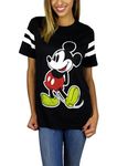 Disney Womens Mickey Mouse Varsity Football Tee
