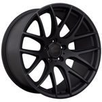 DAI Alloys Autobahn ALLOY WHEEL RIM Satin Black SIZE 18x8 INCH BOLT PATTERN 5x114.3 OFFSET 35 CENTER BORE 73.1 CENTER CAPS INCLUDED, LUG NUTS NOT INCLUDED (RIM PRICED INDIVIDUALLY)