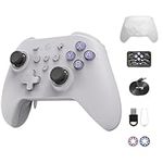 AKNES GuliKit KK3 Max Bluetooth Controller,4 Back Buttons,Hall Joysticks and Triggers,Maglev/Rotor/HD Vibration,1000Hz Polling Rate for Wins,Compatible with Switch/Android/iOS/macOS/Steam Deck-Grey