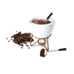 Boska Choco Marie Fondue - Fondue Pot Set Microwave and Dishwasher Safe Ceramic Hot Pot Chocolate Fountain Snack - Wedding Registry Items Small Kitchen Appliances