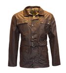 Walker & Hawkes - Men's Wax Grafton Motorcycle Jacket - Brown - Medium