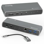 Plugable Thunderbolt 4 Dock with 100W Charging, Thunderbolt Certified, 3x Thunderbolt Ports, Laptop Docking Station Dual Monitor Single 8K or Dual 4K Monitor, 2.5G Ethernet, 1x SD, 4x USB