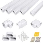 LYPREM 4" 14Ft PVC Decorative Line Cover Kit for Ductless Mini Split Air Conditioners