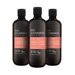 Baylis & Harding Goodness Men's Sandalwood & Vanilla Natural Shower Gel, 500 ml (Pack Of 3) - Vegan Friendly