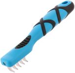 GROOM PROFESSIONAL Matt Breaker Rake for Dogs - Dematting Brush for Dogs - Dematting Tool - Tangle Remover - Perfect for Long/Wooly Coats - Unique Soft-Grip Non-Slip Handle, 5 Blade