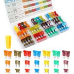 D-buy 182 Pcs Car Fuses Assortment Kit, Professional Blade Fuses Automotive - Standard & Mini & Low Profile Mini Fuse (5A/7.5A/10A/15A/20A/30A/40A), Cooclensportey Mixed Auto Fuses for Boat, Auto, RV