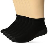 Hanes Men's ComfortBlend Max Cushion Ankle Sock 6-Pack_Black_43075
