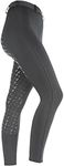 Shires Aubrion Albany Horse Riding Tights in Black - Maids/Childs 11/12Yrs, Black