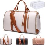 Virav Duffle Travel Bag, Garment Bags for Travel, Carry On Garment Bag, Large Capacity Multifunctional Storage Bag (Beige)